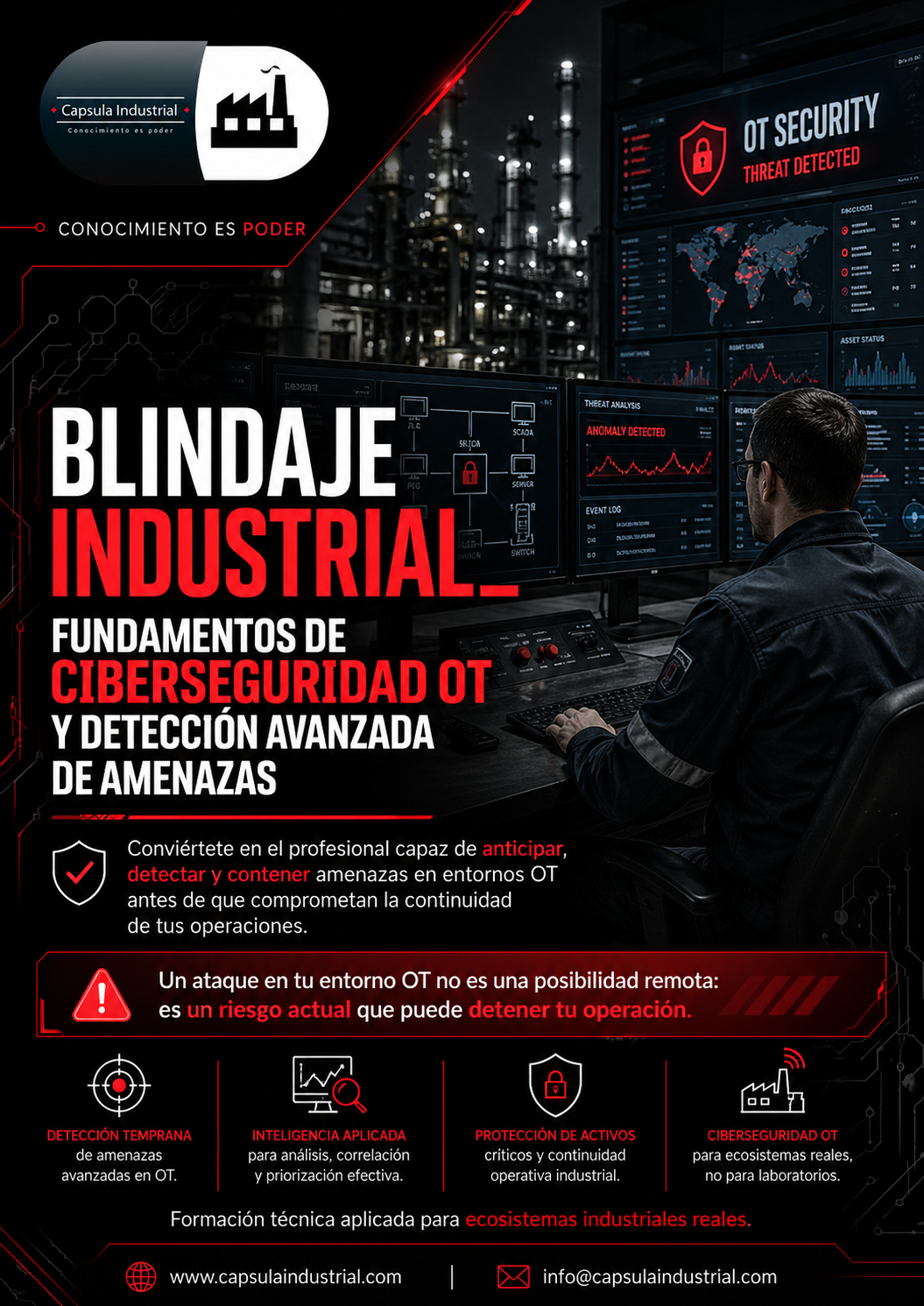 Fundamentos de Ciberseguridad OT y Detección Avanzada de Amenazas